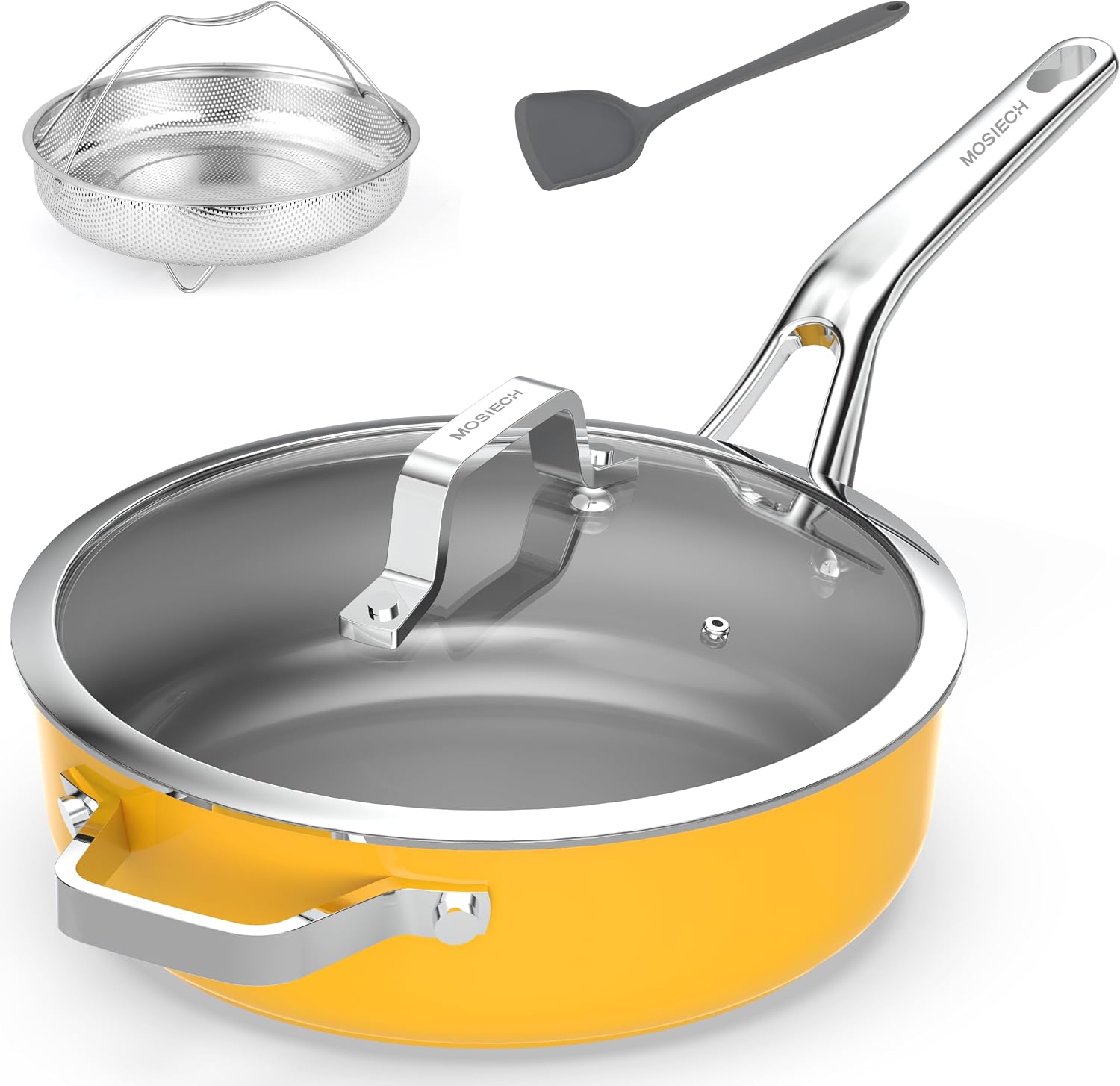 Nonstick frying pan with lid