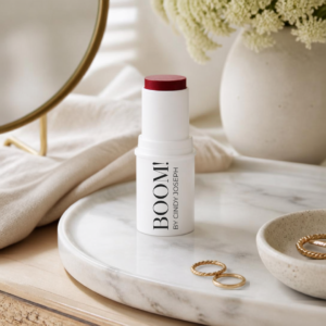 BOOM! by Cindy Joseph Boomstick multi-use makeup stick for adding natural color to the face and lips.