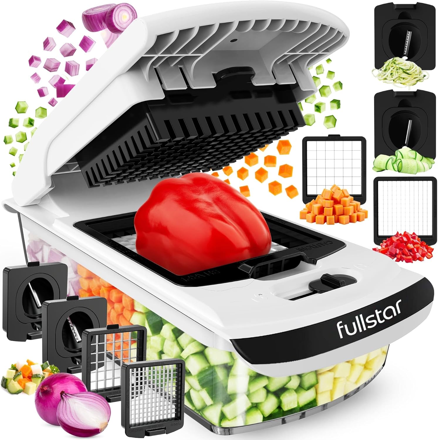 Fullstar 4-in-1 vegetable chopper and spiralizer