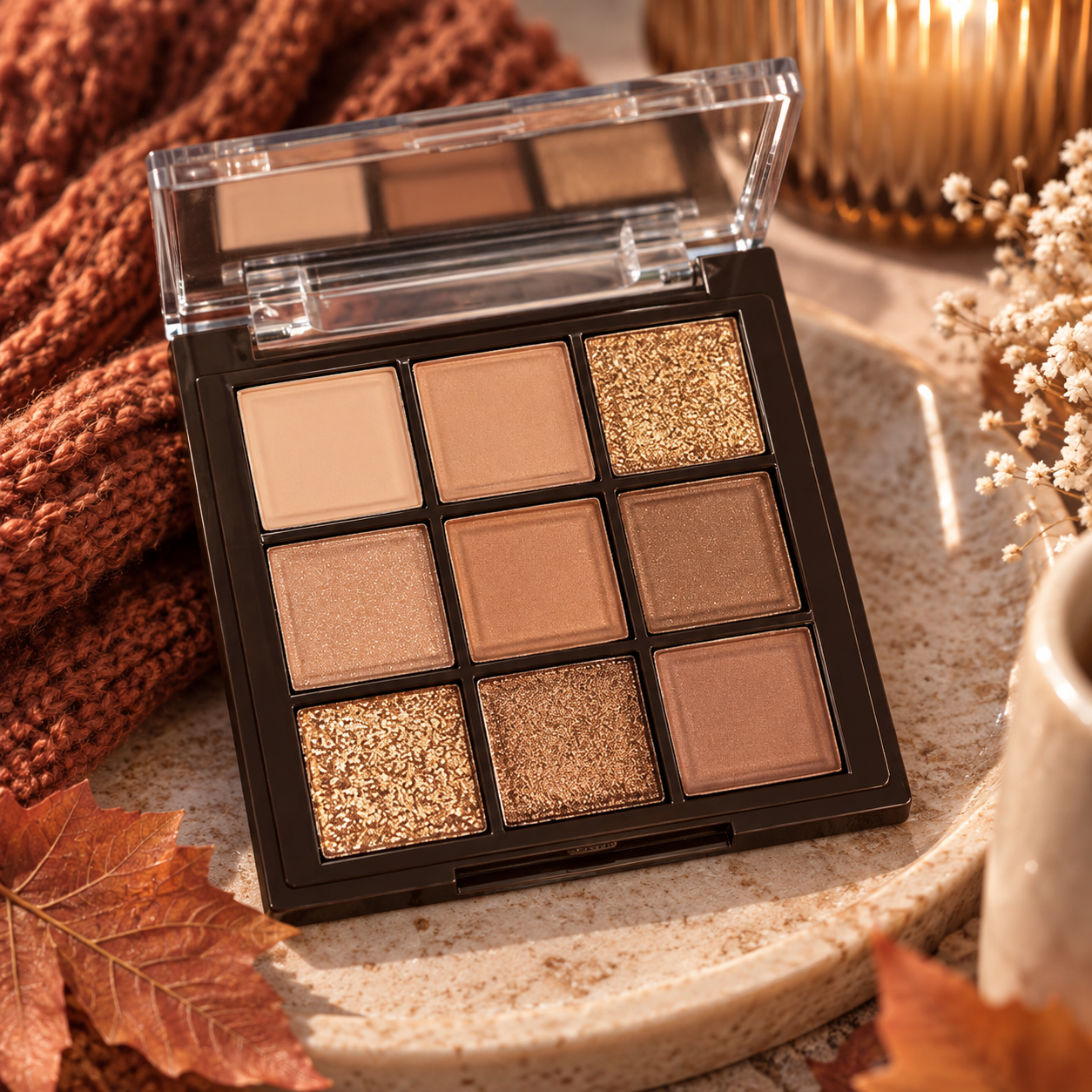 UCANBE 18-color eyeshadow palette for fall makeup