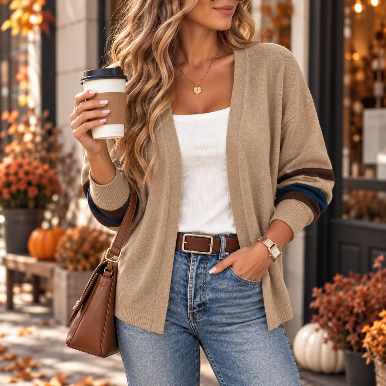 Women's cardigan sweater for fall outfits