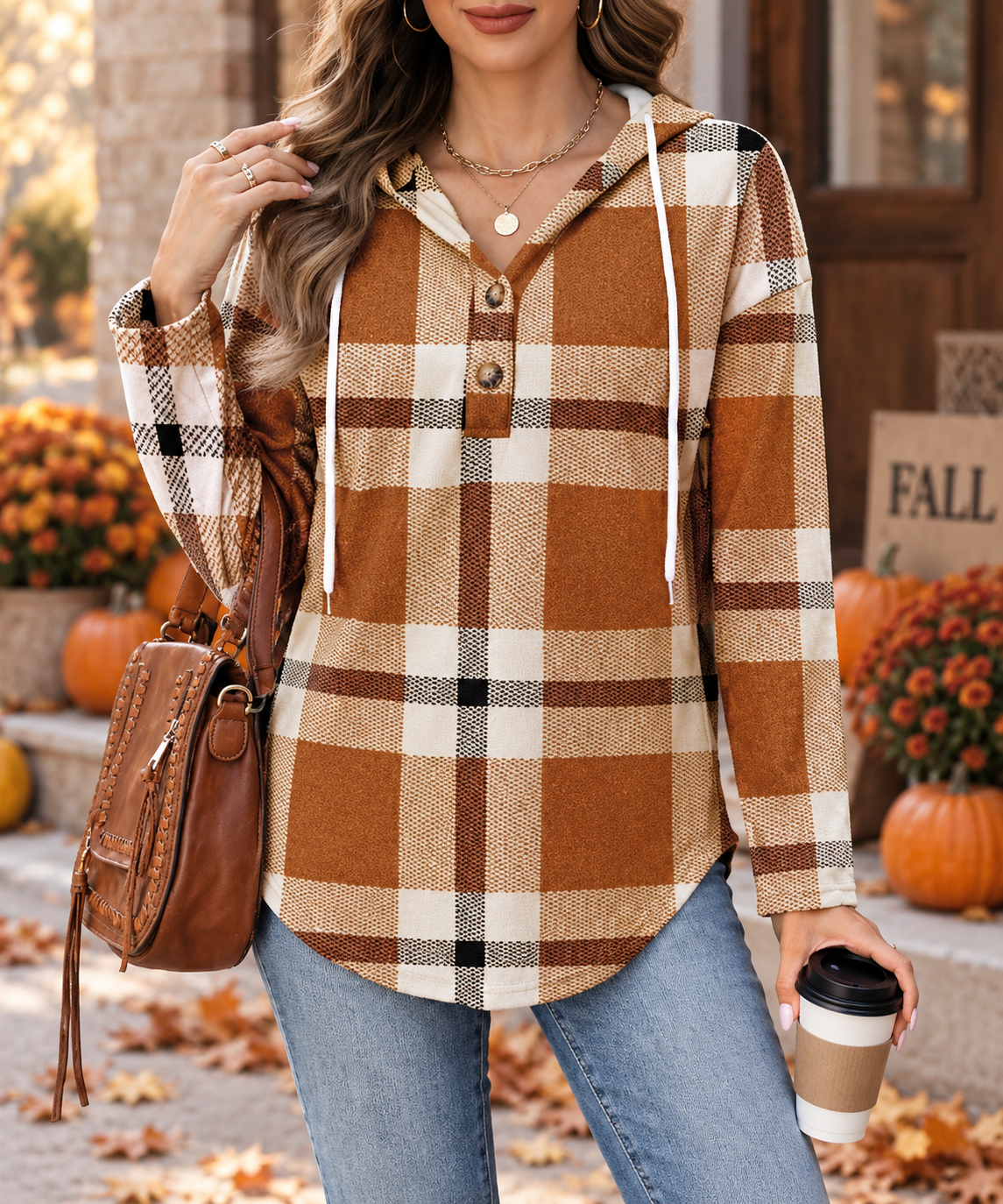 Women's hooded sweatshirt for casual fall outfits